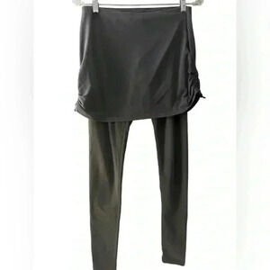 Athleta 2 in 1 Skirted Leggings Organic Cotton Gray Size Extra Small Tall